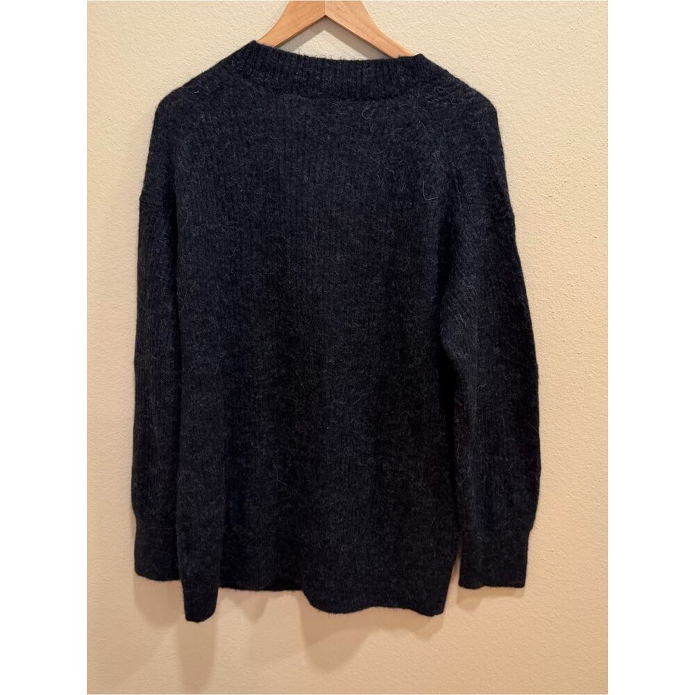 Everlane Cozy Black Charcoal Button-Front Women's Cardigan Sweater Medium - Picture 7 of 14